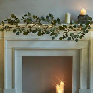 lot 1009 image: Fudios Lighted Twig Eucalyptus Garland 6FT 96 LED
