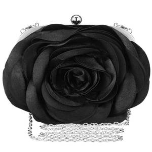 lot 1016 image: Sunnymove Black Satin Evening Clutch Purse