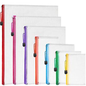 lot 1021 image: LEOBRO Mesh Zipper Pouches, 7-Piece Set