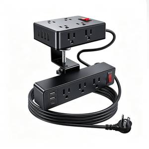 lot 1809 image: ZHANGONG Desk Clamp Power Strip 14 AC 5 USB 10Ft