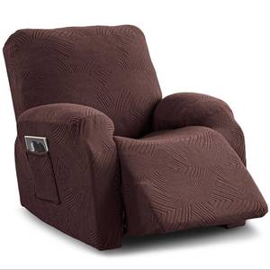 lot 1813 image: Cushonix Stretch Geometric Jacquard Recliner Chair Cover