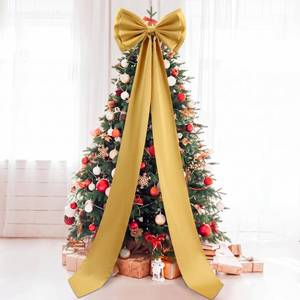 lot 1816 image: Giant Satin Bow Decor Gold 75 x 18 Inches