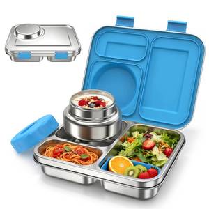 lot 1822 image: Zeekala Stainless Steel Bento Lunch Box with 8oz Soup Jar