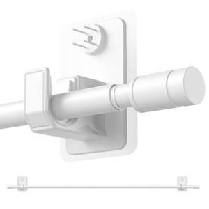 lot 1823 image: PeSenp No-Drill Curtain Rod 48-84 inches White