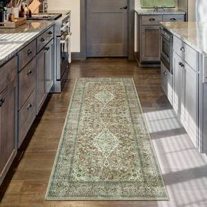 lot 1824 image: Goideal Washable Runner Rug 2x6 Sage Green