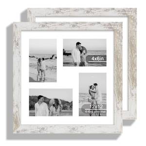 lot 1843 image: Hongkee 12x12 Picture Frame Set of 2 with Mat