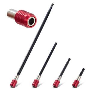 lot 2817 image: 4-Pc Magnetic Drill Bit Extension Set 14 Hex