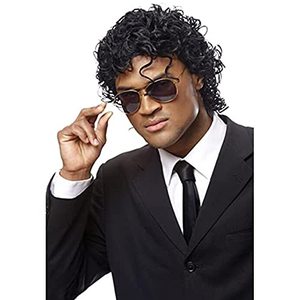 lot 2818 image: Wiwige Mens Short Curly Wig Black Synthetic