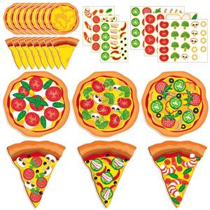 lot 2821 image: Qyeahkj Pizza Sticker Craft Kit 30 Sets