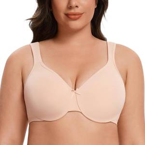 lot 2822 image: MELENECA Womens Underwire Minimizer Bra 40D Beige