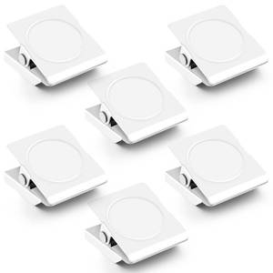 lot 2824 image: Magnetic Clips Square White 6-Pack