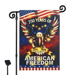 lot 2835 image: Lighted Garden Flag 250th Anniversary 12x18