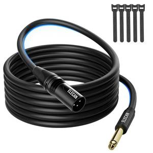 lot 2868 image: Elecan XLR Male to 14 Inch TS Mono Cable 30 Ft