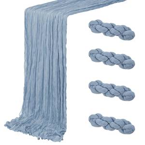 lot 2882 image: ACSUIT Cheesecloth Table Runner 20x120 Inch 4-Pack
