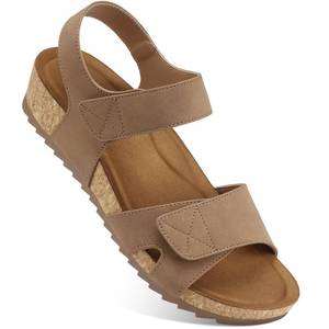 lot 2909 image: SHIBEVER Womens Flat Sandals with Arch Support, Size 10