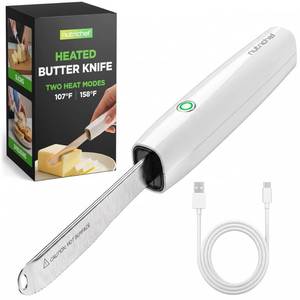 lot 2912 image: NutriChef Rechargeable Heated Butter Knife NCEHBKSWH