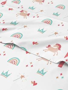 lot 2944 image: CGK Unlimited Kids Full Size Princess Unicorn Sheet Set