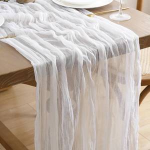 lot 2956 image: Timecity Cheesecloth Table Runner 2-Pack 35x120