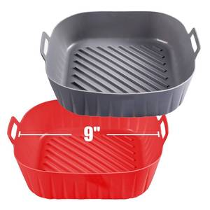 lot 2967 image: Golden Associate Silicone Air Fryer Liners, 9x8 inches, 2 pc