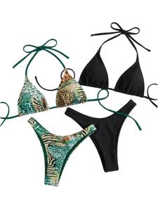 lot 2969 image: RoseSeek Womens 2-Pack Halter Bikini Set, Size S
