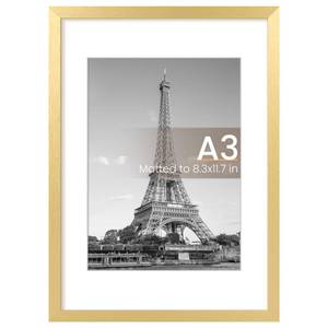 lot 5211 image: Upsimples A3 Picture Frame, Gold, 11.7x16.5 Inch