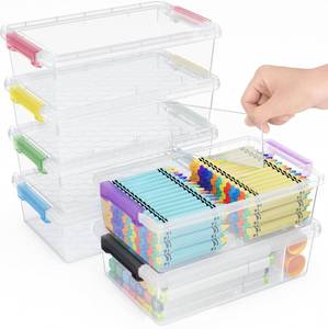 lot 5212 image: GEOPHIA Pencil Box 6-Pack Extra Large with Dividers