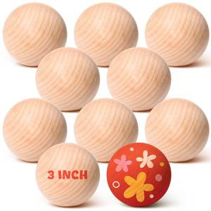 lot 5225 image: Gerrii Wooden Balls 3 Inch 10 Pack