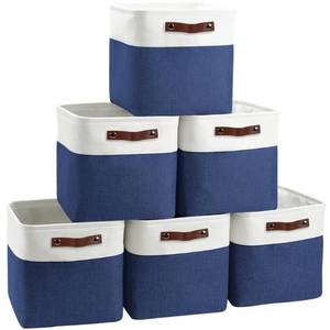 lot 5235 image: FinishingBo 11 Inch Cube Storage Bin 6 Pack