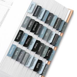 lot 6234 image: Mr. Pen Bible Tabs, 75 Tabs, Onyx Shadow
