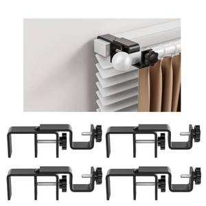 lot 6266 image: Onneka Over-Blinds Curtain Rod Brackets Set of 4