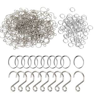 lot 6275 image: YAFIYGI Stainless Steel S Hooks and Crystal Connectors 200Pc