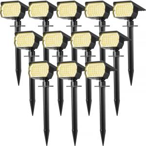 lot 7605 image: WENATY Solar Spot Lights Outdoor Waterproof 12 Pack