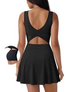 lot 8165 image: SUUKSESS Tennis Dress with Built-in Shorts, Large