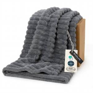lot 9729 image: Bedsure Soft Throw Blanket for Couch Decor Gifts Frost Gray 50x60