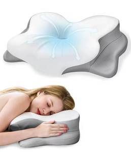 lot 9731 image: Memory Foam pilow, 2 Heights Cervical Neck pillow for Neck Pain Relief