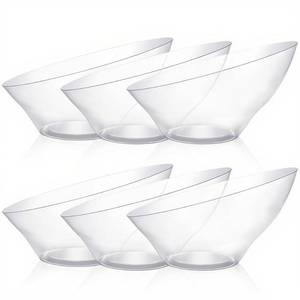 lot 9749 image: BESTVIP 54 Oz Clear Plastic Angled Serving Bowls, 12 Pack