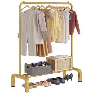 lot 9751 image: JIUYOTREE Garment Rack Clothing Clothes Rack for Clothes Organizing Gold