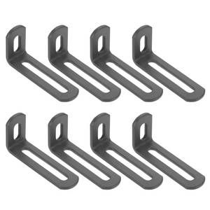 lot 10032 image: uxcell 8 Pcs Adjustable Right Angle Brackets 2.6x1.2x0.7 Deep Grey
