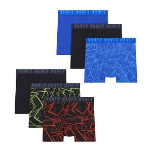 lot 10414 image: Hanes Boys Moves Breathable Boxer Brief Underwear, Performance Stretch Boxer Briefs for Boys, Moisture-Wicking, 6-Pk, Small