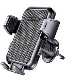 lot 10423 image: Air Vent Car Phone Holder, Metal Hook Clip, One-Hand Release, Anti-Shake