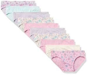 lot 10431 image: Hanes baby girls Toddler 10-pack Pure Comfort Underwear, Available in Brief and Hipster Panties, Hipster Assorted - 10 Pack, 2 3 US