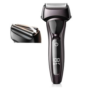lot 10443 image: Fndna Foil Shaver for Men Rechargeable Electric Razor Cordless - Waterproof Wet & Dry Electric Shaver with Precision Blades - LED Display & Travel Lock -USB Charge
