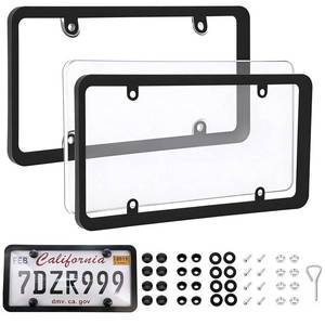 lot 10449 image: 2 Pack License Plate Frames Covers for US Standard Car Plates