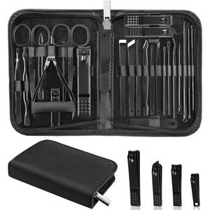 lot 10459 image: MINKINH Nail Clippers Set Manicure Pedicure Kit, 26-Piece Stainless Steel
