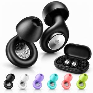 lot 10460 image: 48dB Ear Plugs for Sleeping, Silicone Earplugs for Snoring & Side Sleepers, Acoustic Filter, 8 Eartips, Reusable Design for Sleep, Travel, Concerts & Focus��Black��