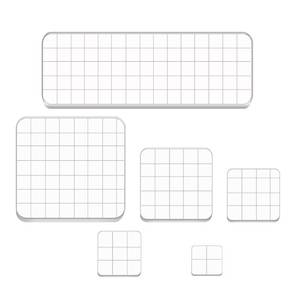lot 10466 image: WeiMeet 6 Pieces Stamp Blocks Acrylic Clear Stamping Blocks Tools with Grid Lines for Scrapbooking Crafts Making