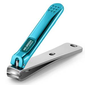 lot 10478 image: MR.GREEN Nail Clippers Curved Blades Fingernail Cutter Nippers Manicure Scissors Stainless Steel Pedicure Tools with Nail Flies (Medium-Blue)