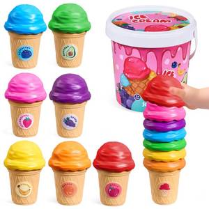 lot 10490 image: JoyCat Ice Cream Toy Set for Kids 1-5,Color Sorting & Stacking Toys