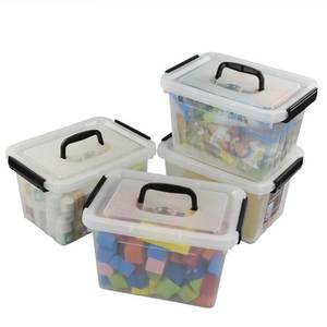 lot 11014 image: Ggbin 6 Quart Clear Latch Storage Box with Handle �� 4 Pack