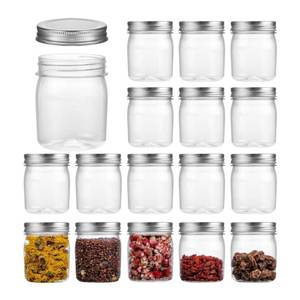 lot 11024 image: Naivees Plastic Mason Jars 32 Pack 8oz